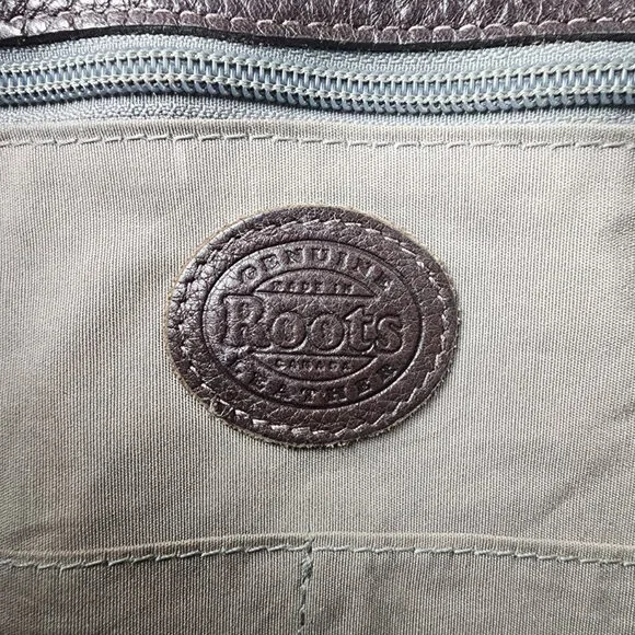 Roots Brown Pebbled Leather Computer Book Bag - Picture 9 of 16